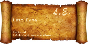 Lett Emma névjegykártya
