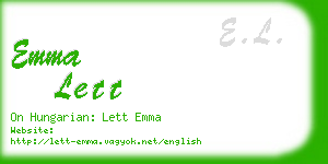 emma lett business card